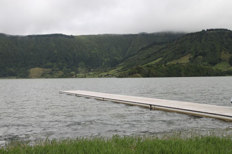 Urban Front and Tea House in Sete Cidades Lagoon