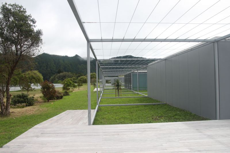 Urban Front and Tea House in Sete Cidades Lagoon