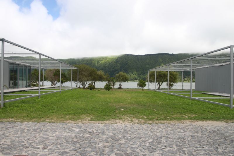 Urban Front and Tea House in Sete Cidades Lagoon