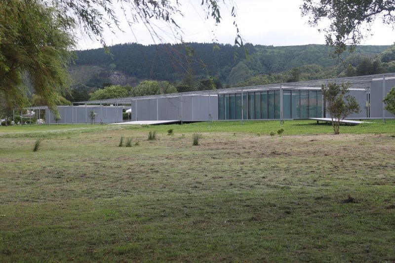 Urban Front and Tea House in Sete Cidades Lagoon