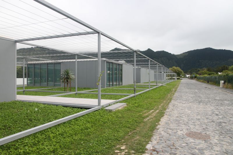 Urban Front and Tea House in Sete Cidades Lagoon